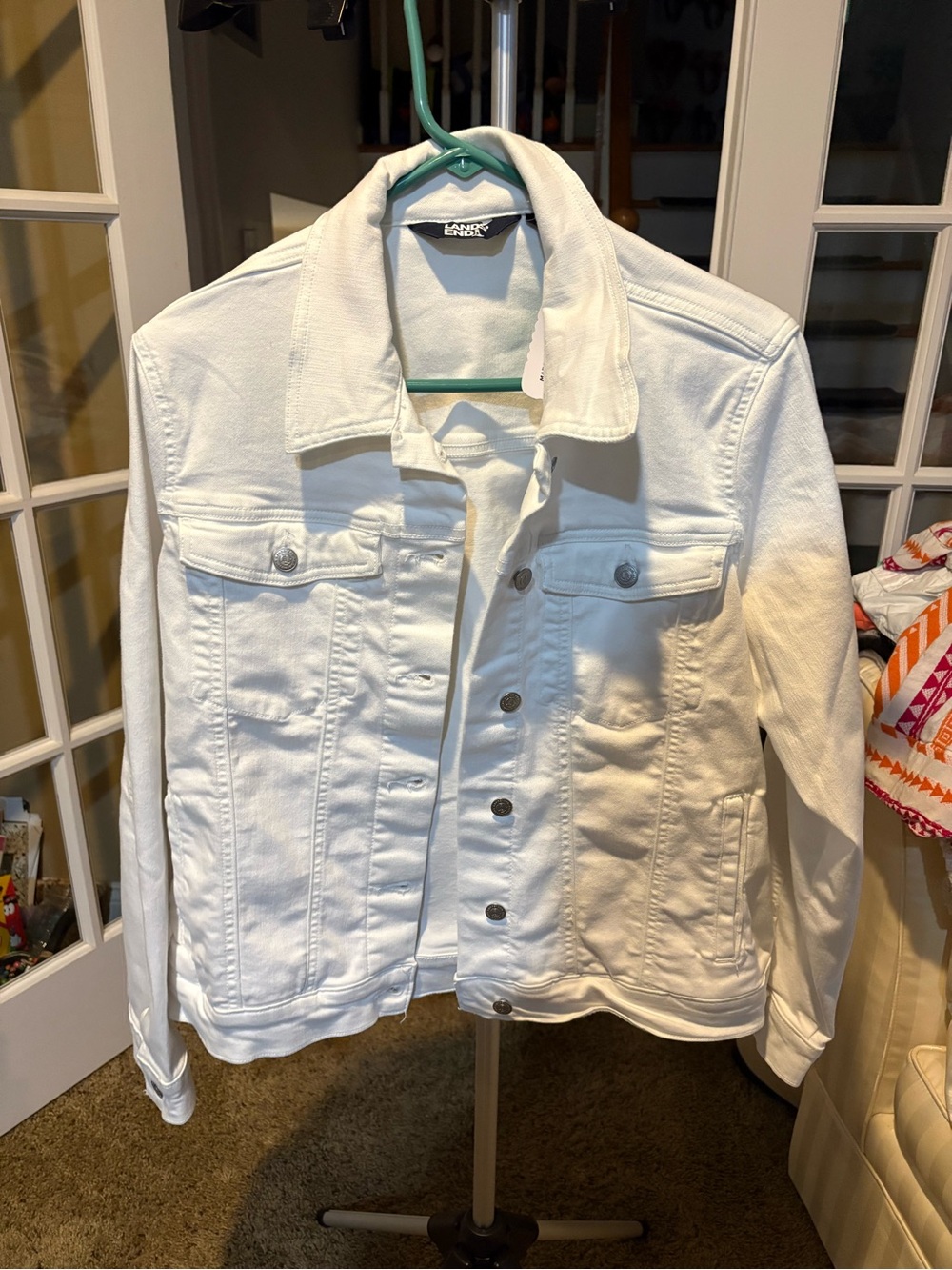 Land’s End White Denim Jean Jacket - NWT